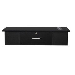 Classic Black Wall Mount Salon Styling Station with Locking Cabinet for Beauty