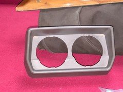 Classic Mini Speedometer Surround Instrument Cluster 2 Gauge Binnacle Panel Grey