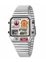 Classic Steel Men's LED Watch – Digital Display, Temperature & Calendar