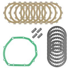 Clutch Friction Steel Plates Spring and Gasket Kit for Suzuki GSX600FT 1988-1996