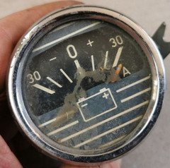 Cockpit Instrument Battery Display GDR Wartburg Trabant Lada Vintage Used