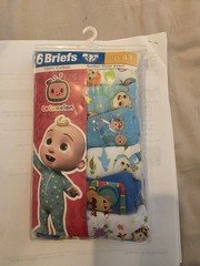 CoComelon Tagless Boys Brief Underwear 6-Pack Size 4T Cotton JJ Multicolor