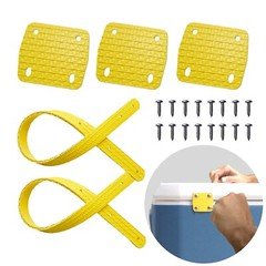 Coleman Cooler Replacement Hinges (2 or 3) & Lid Straps - Repurposed Fire Hose