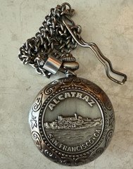 Collectors Pocket Watch Silver, Roman Dial, Chain, needs battery
