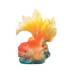 Color Change Goldfish Resin Tea Pet 10.3cm Tea Play Kung Fu Tea Set Decoration