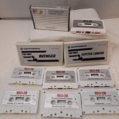 Commodore VIC-20 Software Lot Cartridges Jupiter Lander Cassette Tapes Vintage