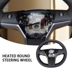 Compatible For Tesla Model 3 Y Driver Heated Leather Steering Wheel 1490214-00-B