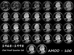 Complete 1968-1998 CLAD PROOF QUARTER 30 Gem Cameo Proof Coin Set