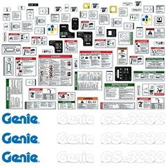 Complete Decal Kit for Genie GS-3232 Scissor Lift GS3232 + Safety Stickers USA!