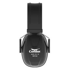 Condor 55Nk87 Over-The-Head Ear Muffs, Stainless Steel Band, Foam/Pvc, Passive