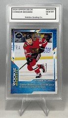 Connor Bedard Rookie Graded 10 Gem Mint 2024 Upper Deck First Goal Rare RC