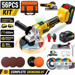 Cordless Angle Grinder Compatible Dewalt 20V MAX Battery 4-1/2" to 5" Brushless