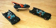 CORGI BATMOBILE - BATBOAT LOT - GREAT DISPLAY - PLEASE READ DESCRIPTION