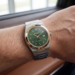 COSO Tolaris Automatic Green Dial Gold Bezel Eastern Arabic Numerals Steel