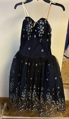 Costume Gallery Dark Blue Dance Costume Medium Adult Floral
