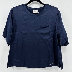 Cozy Earth Serenity Silk Scoop Neck Tee Navy Blue Short Sleeve Top Size M NEW
