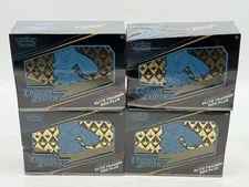 This is a picture showing Lot of (4) Pokemon Center Crown Zenith Elite Trainer Box Plus