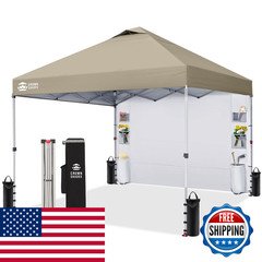 Crown Shades Canopy Tent 10X10 Pop Up Canopy Outdoor Shade Pockets Sidewall