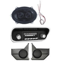Custom Autosound Bluetooth Slidebar Radio Kit Mustang Coupe/ Fastback 67-68 w...