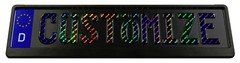 Custom Black European German License Plate with VALID Hologram and Frame
