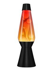 Custom Cool 27" LAVA Lamp - Black Base/Cap White Wax/Red, Orange, Yellow