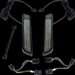 Custom Dynamics CD-FORK-BCM-SB LED Front Fork Lightz - Smoke Lens/Black Finish