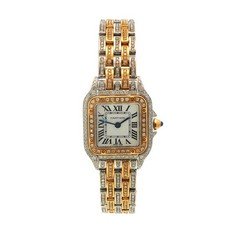 Custom Iced Out Two-Tone Yellow Gold Vermeil Cartier Panthere Small
