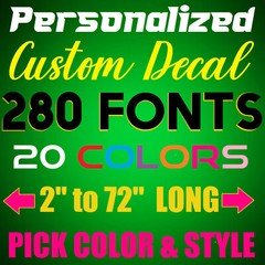 Custom Personalized Vinyl Lettering Name Decal Sticker Car Window Tumbler Flask