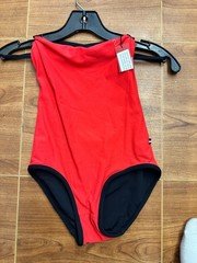 Dance New Clearance Leotard Bloch Red Black Halter Petite Adult Sizes Ballet
