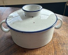 Dansk Blue Mist Bowl w lid Sugar Bowl designed by Niels Refsgaard Vintage 1970's