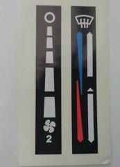 Dash Binnacle Heater & Fan Control Labels for Land Rover ref MTC6007 MTC6007 