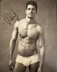 David Gandy , Signed Autographed , 8x10 Bxw Photo , Sexy, Male Model ￼