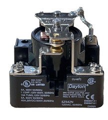 Dayton Power Relay 5Z542N 120VAC 50/60Hz UL Listed Industrial Heavy Duty Unit