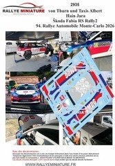 DECALS 1/32 REF 2935 Škoda Fabia RS by Thurn and Taxis Monte-Carlo 2026