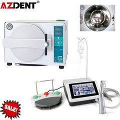 Dental Brushless Implant Motor System / Autoclave Steam Sterilizer 18L Drying