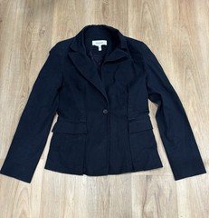 Derek Lam 10 Crosby Women's Black Single Button Blazer Jacket Pockets 8