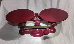 Detecto no 2 Vintage Antique Scale Red, Weights And Measures, Pretty Clean!