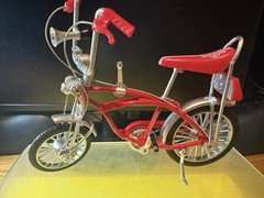 DIE-CAST BICYCLE 1:8 SCALE RED SCHWINN REPLICA METAL FRAME+PLASTIC+RUBBER TIRE