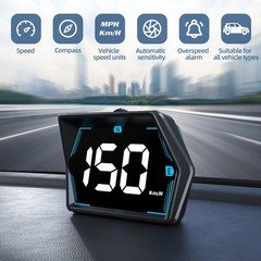 Digital HUD GPS Head Up Display Speedometer Odometer Car Speed Overspeed Alarm