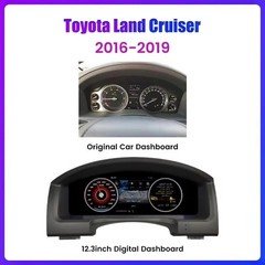 Digital LCD Dashboard Speedometer Instrument For Toyota Land Cruiser 2016-2019