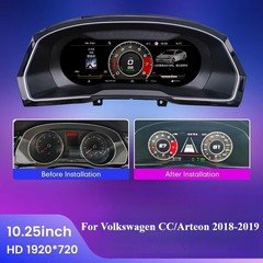 Digital LCD Dashboard Speedometer Instrument For VW CC/Arteon 2018-2019