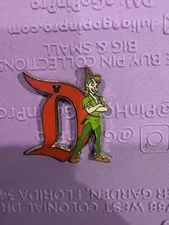 This is a picture showing Disney Hidden Mickey D Series Pin Peter Pan Disneyland DLR 2020
