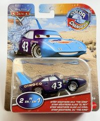 Disney Pixar Cars - COLOR CHANGERS THE KING BLUE/NAVY - 1:55 Scale