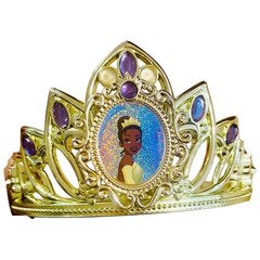 Disney Princess Tiana Tiara & Wand Set, Gold/Purple, Girls One Size