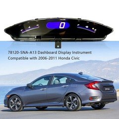 Display Gauge Instrument For Honda Civic 06-11 Sedan Speedometer Upper Dash NEW