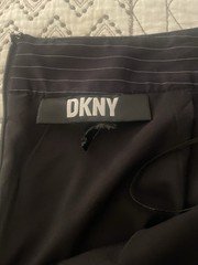 DKNY Women’s Black Pinstripe Skort Short Skirt Size 16 Regular