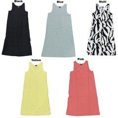 DKNY Women's Lightweight Breathable Side Slits Pullover Soft Linen Dress