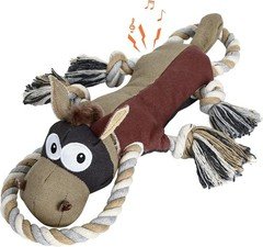 Dog Toys for Aggressive Chewers,Tough Indestructible Dog Toys,Squeaky Dog Toy...