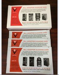 Dollar Bill Acceptor Pre-saturated Cleaning Card - 99% IPA - 10 pack