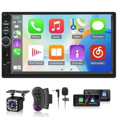 Double Din Apple Carplay Android Auto 7" Car Stereo Radio Bluetooth Touch Screen